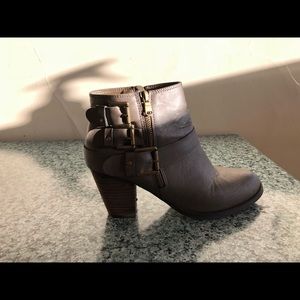Gray Heeled Boots